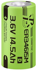 ER34615M-3.6V 14.5AH-Lithium Thionyl Chloride Battery-D